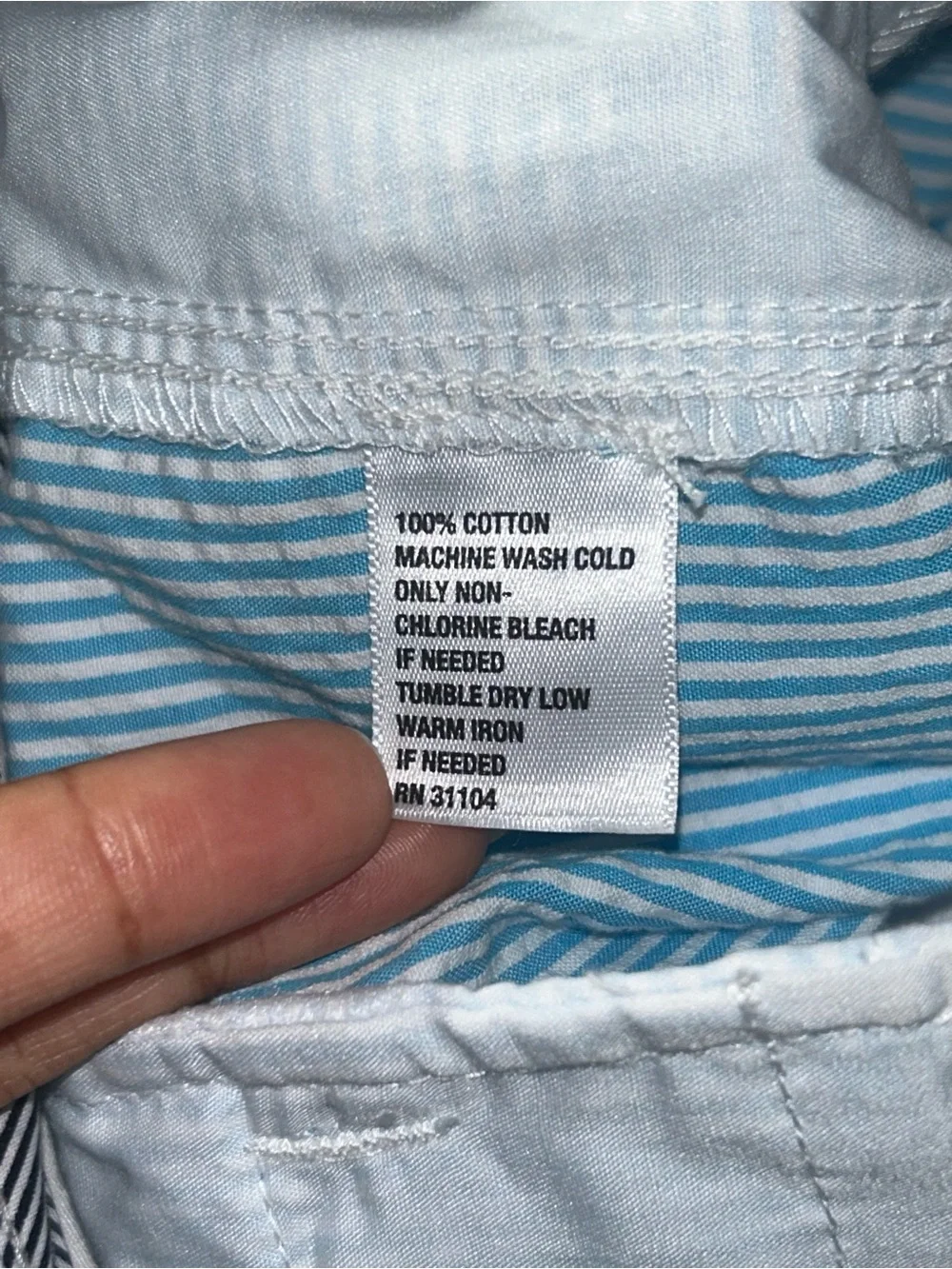 Crown & Ivy Seersucker Boating Pants Cropped Cotton Chino Sz 14 Coastal Nautical